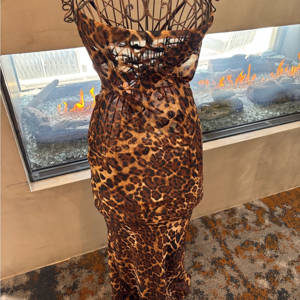 Leopard Print Maxi Dress
